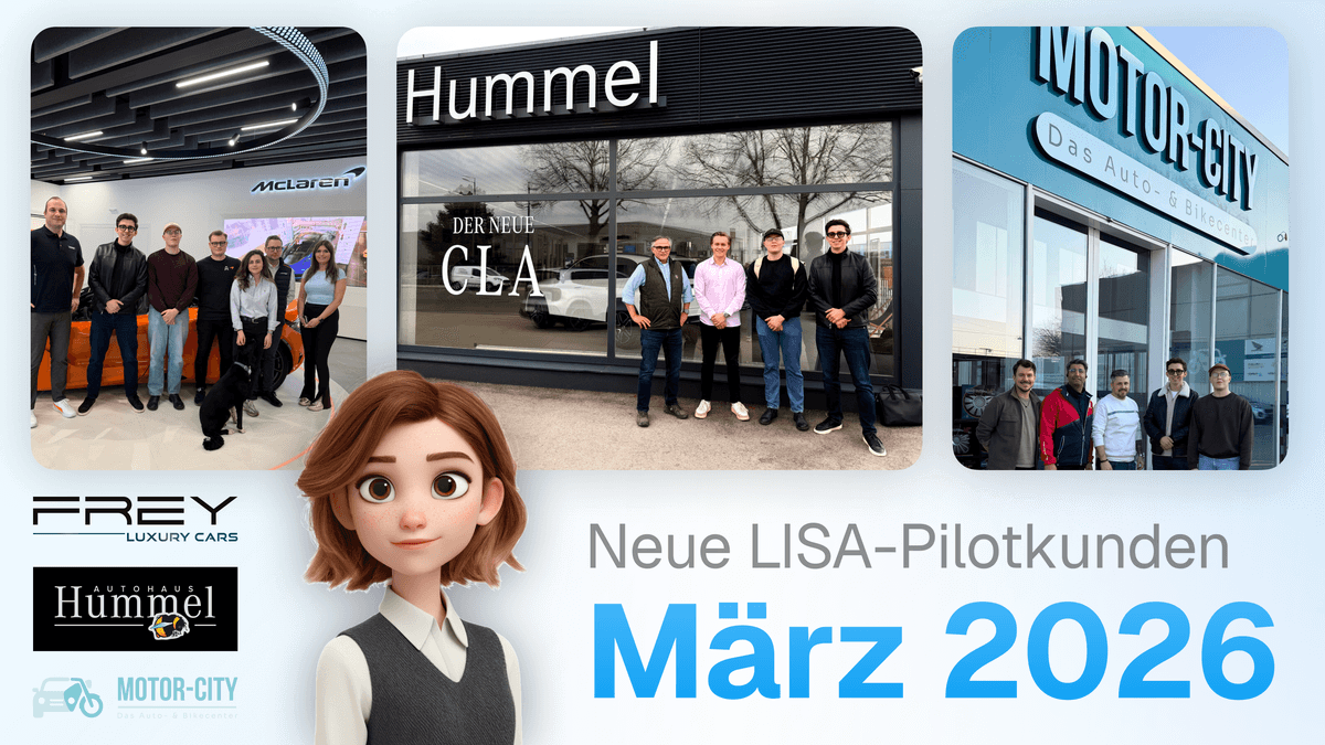 Drei LISA-Deployments im März: Frey Luxury Cars, Autohaus Hummel und Motor-City